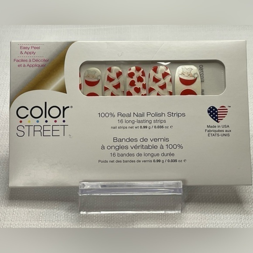 🌸 NWT Holiday Hat and Mittens Red and White Color Street Nail Polish Strips
